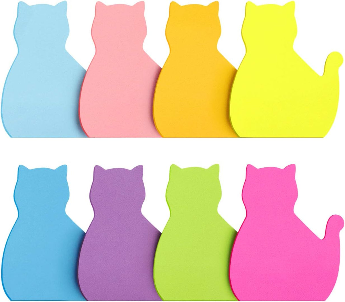SIMONA Cat Shape Sticky Notes 6 Pads, 450 Sheets