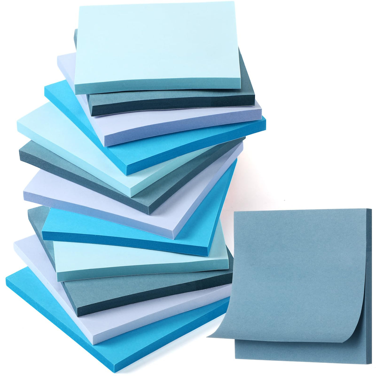 Thenshop 12 Pads Sage Green Sticky Notes 3x3 50 Sheets