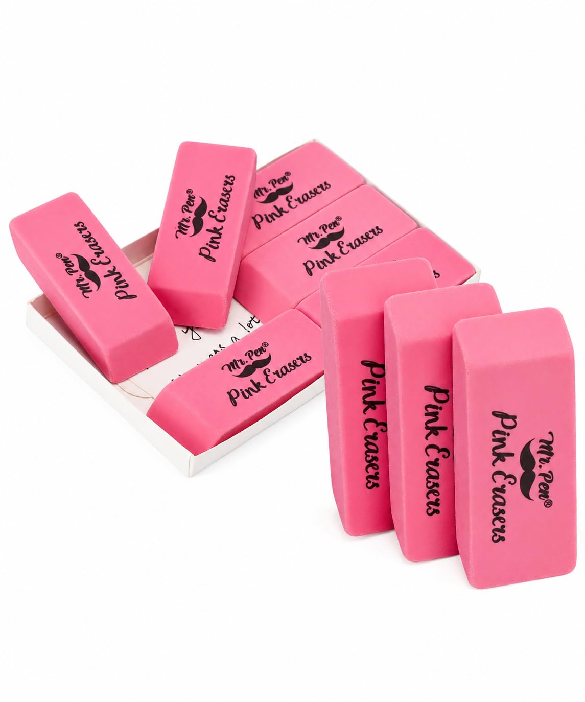 Mr. Pen- Pencil Eraser, 12 Pack, Pastel Colors