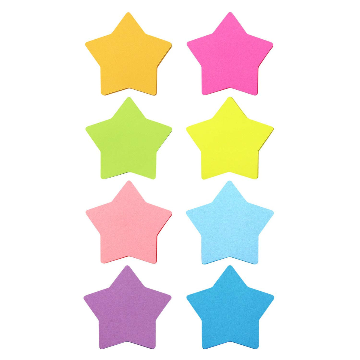 SIMONA Star Shape Sticky Notes 3x3 Inch, 8 Bright Colors, 600 Sheets