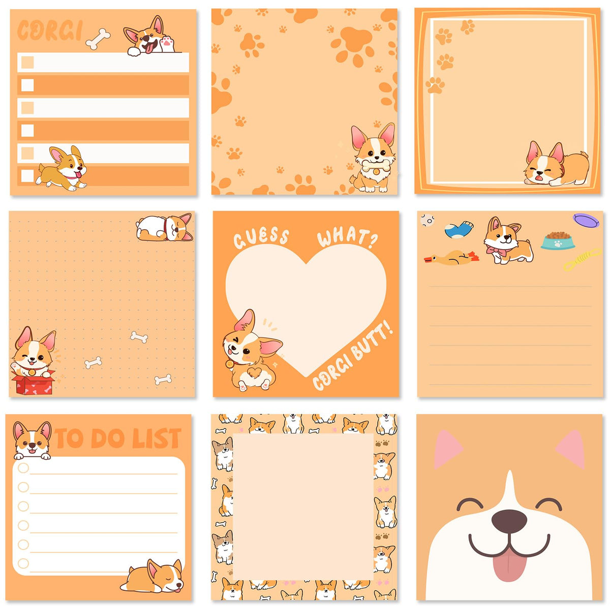 9 Pads Turtle Sticky Notes, 3x3 Inch Cute Stick Notepads