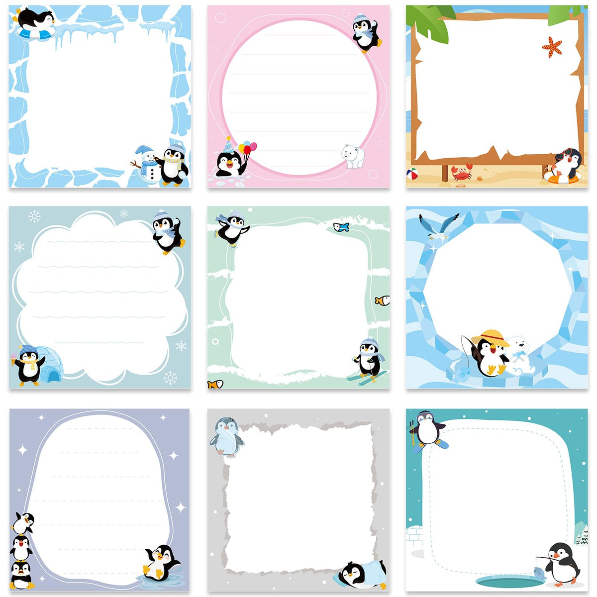 Inspirational Sticky Notes 3x3 Gifts for Positive People 9-Pack