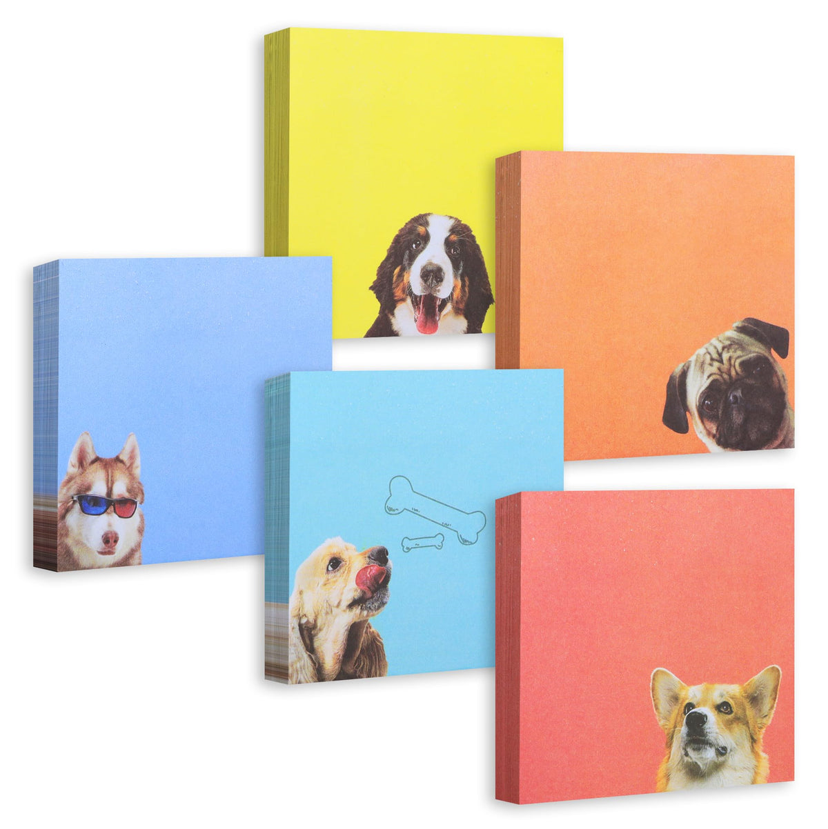 12 Pads Cute Sticky Notes - Kawaii Kitty Animal Note Pads Bulk, Fun Feline Cartoon Self-Adhesive Memo Tabs & Page Markers, Unique Stationery Gift for Veterinary Office, School & Party Supplies