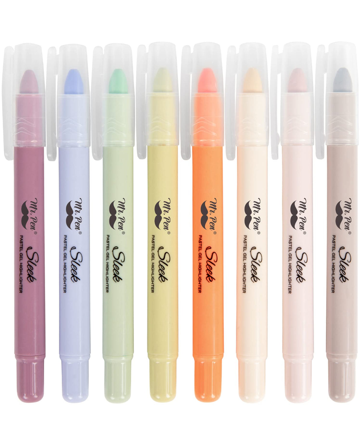 Mr. Pen- No Bleed Gel Highlighters, Vibrant Colors, 8 Pack