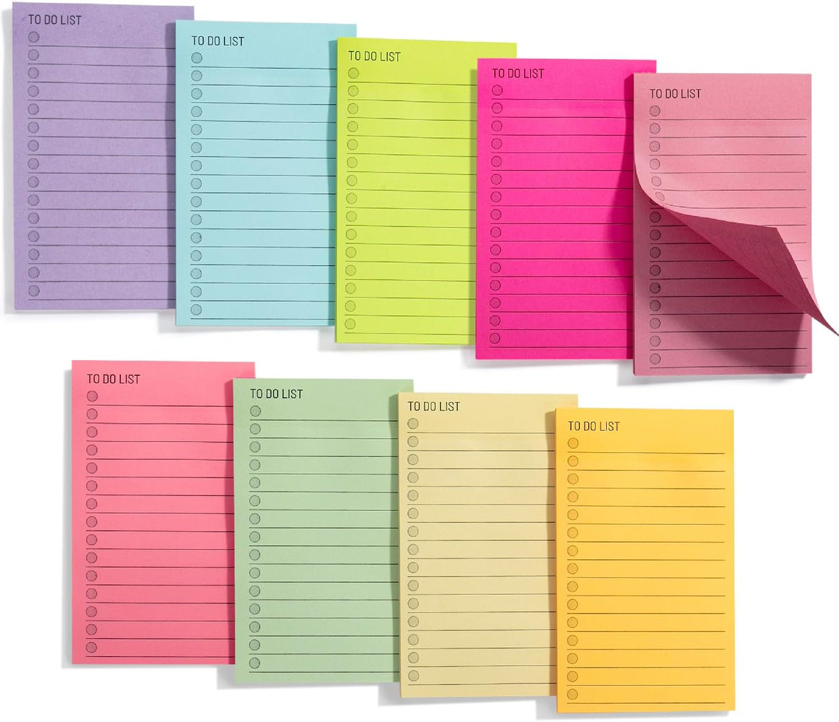 Mr. Pen- to Do List Sticky Notes, 3” x 5”, 9 Pads, 360 Sheets