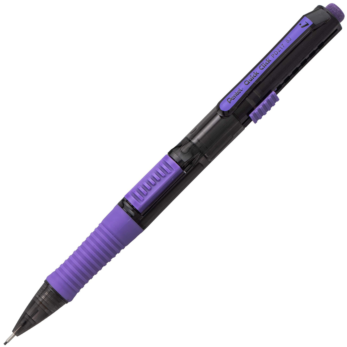 Pentel Quick Click Pop Mechanical Pencil, (0.7mm), Medium, 2 Eraser Refills, Pack of 4 (PD217ALEBP4)