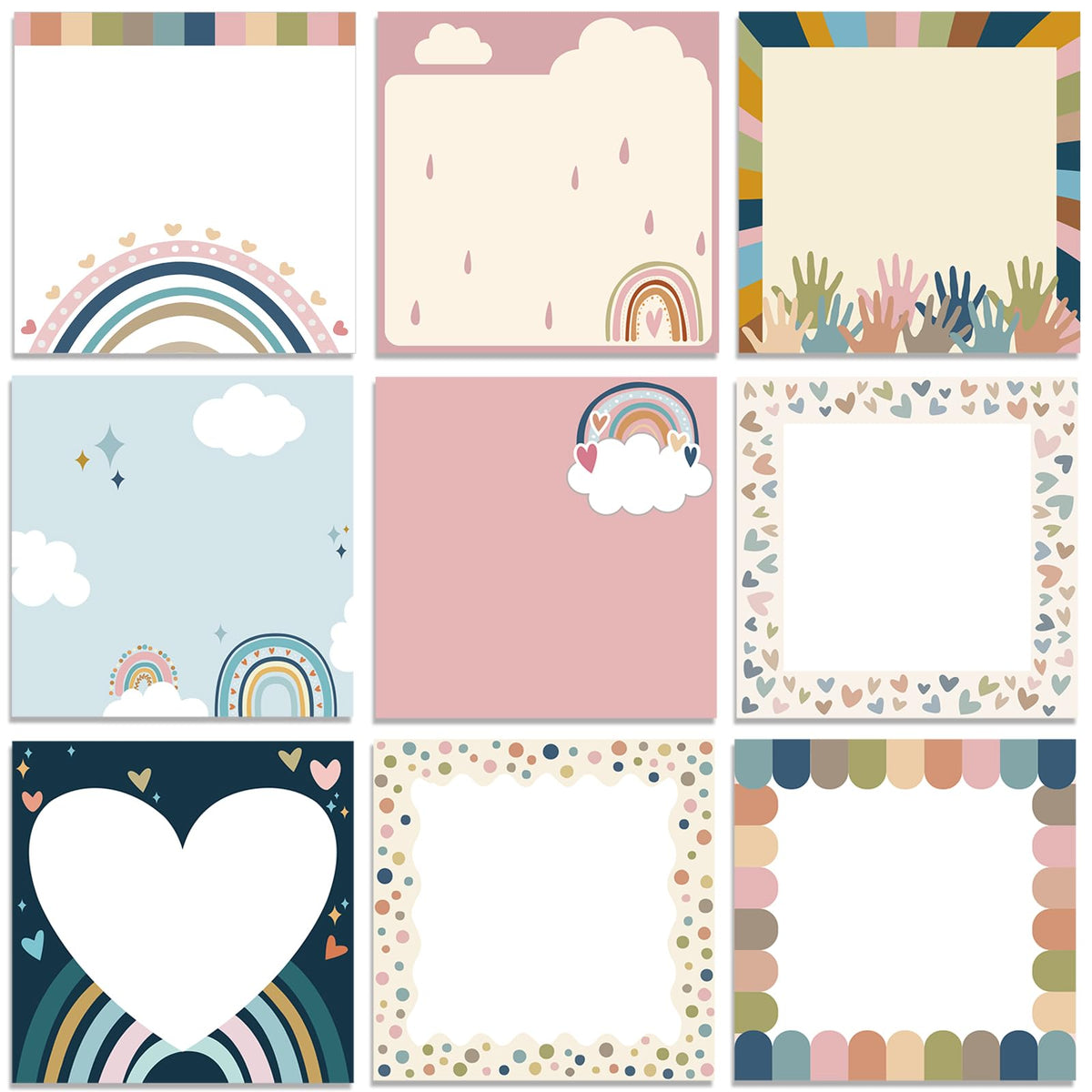 9 Pads Turtle Sticky Notes, 3x3 Inch Cute Stick Notepads