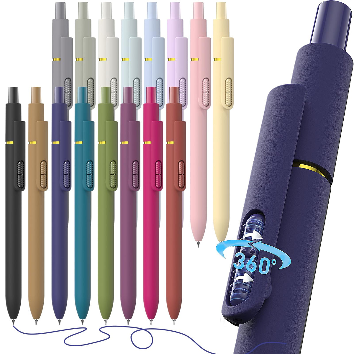 Hiacry 8 Pack Colored Gel Pens - 0.7mm Fine Point Colorful Ink Fidget Pens
