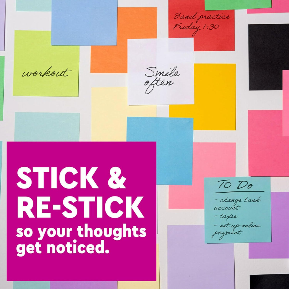 Post-it Super Sticky Notes, 3 x 3 in, Pink Salt, 5 Pads, 90 Sheets/Pad