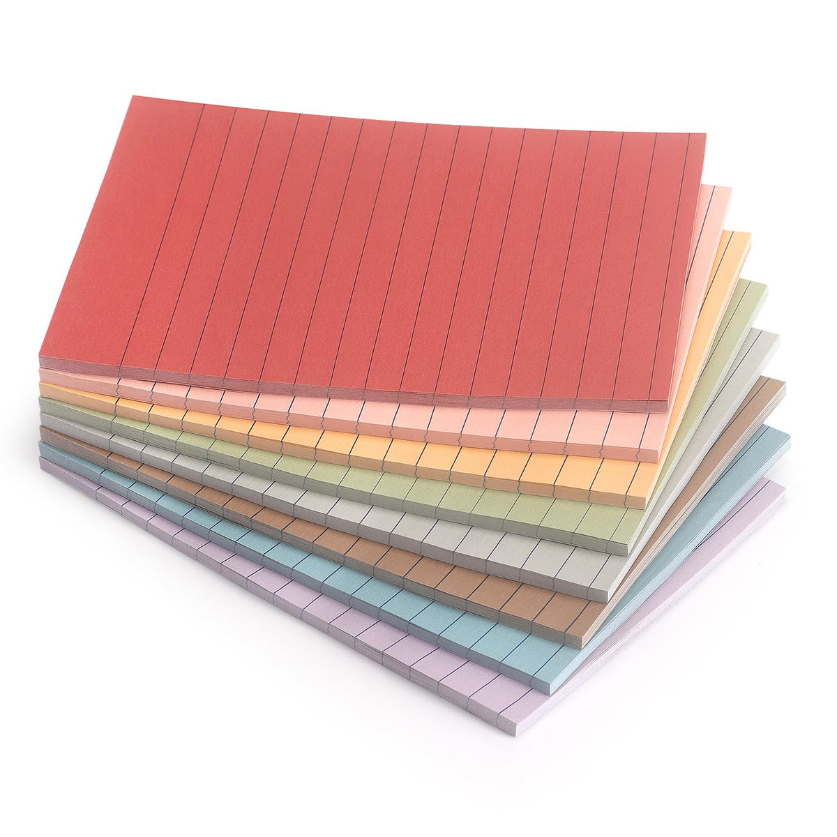 Eastern Wolf Lined Sticky Notes, 3x3 Inch, 8 Pack, Light Colors, 640 Sheets