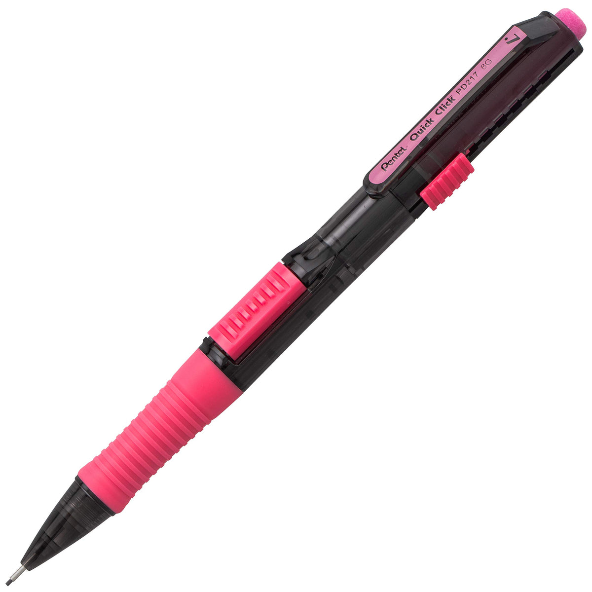 Pentel Quick Click Pop Mechanical Pencil, (0.7mm), Medium, 2 Eraser Refills, Pack of 4 (PD217ALEBP4)