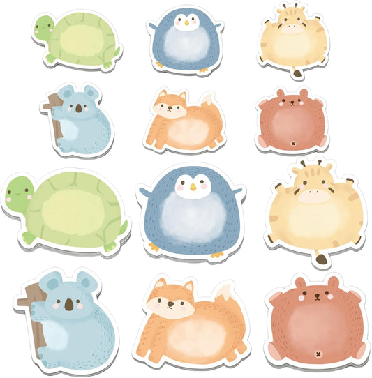 Cute Animal Sticky Notes 24 Pads Mini Cartoon Notes Memo Pads Self Adhesive Home Office School Classroom Supplies