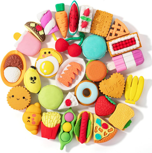 Mr. Pen- Mini Food Pencil Erasers Toy Set, 30 pcs