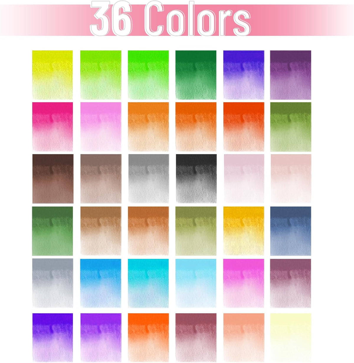 Mr. Pen- Watercolor Brush Pens, 36 Pack, Blendable Art Markers