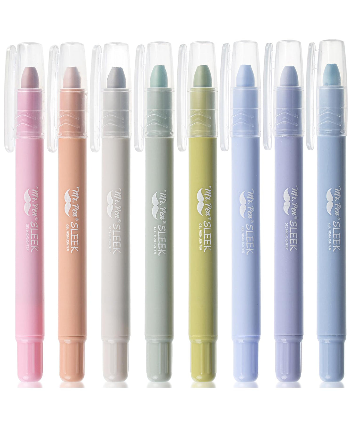 Mr. Pen- No Bleed Gel Highlighters, Vibrant Colors, 8 Pack