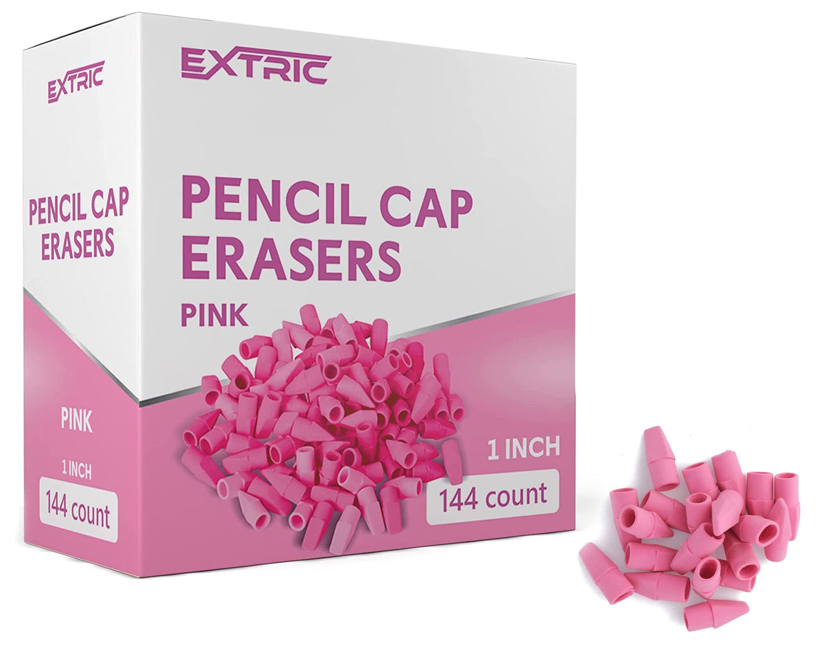 Pink Erasers, 40 Count, Latex Free Eraser for Kids, Square Eraser, Erasers Bulk for School Supplies, Art, and Office Use