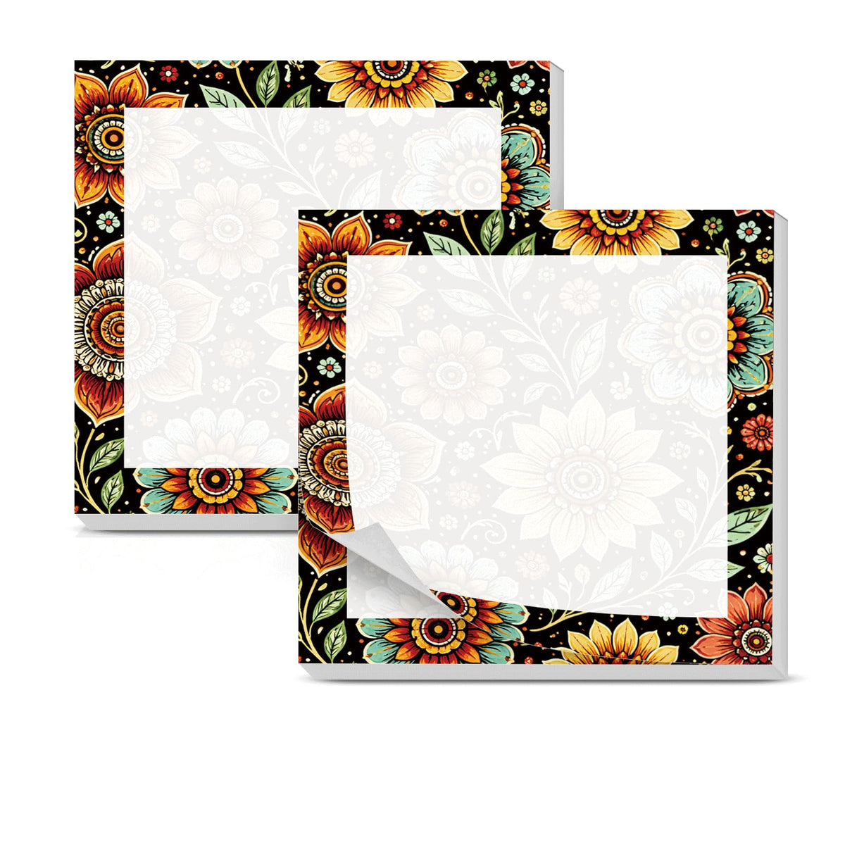 Cute Sticky Notes 3 x 3 Inch, 2 Pack Sticky Note Pads, 50 Sheets Per Pad, Self Stick Memo Pads for Office Supplies, School Supplies, Home Office Pink Bow