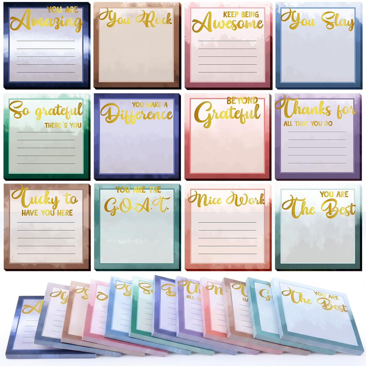 Handepo 12 Pcs Dog Sticky Notes 3"x3" Cute Puppy Vet Tech Week Gifts