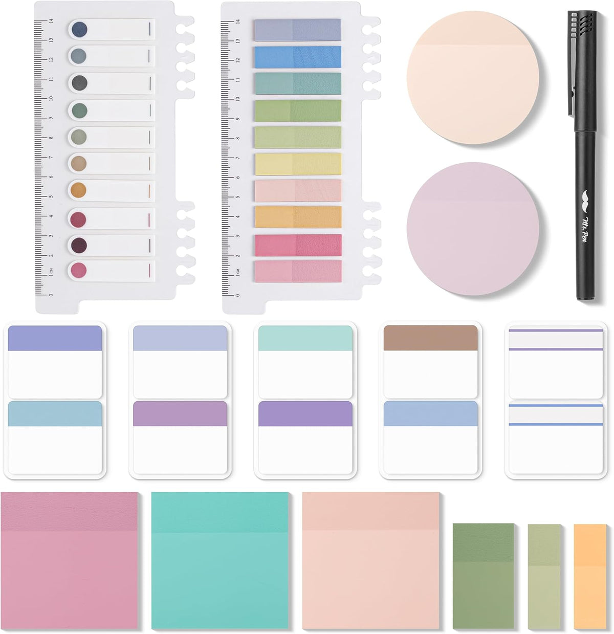 Mr. Pen- Transparent Sticky Notes Set, 1000 Sheets