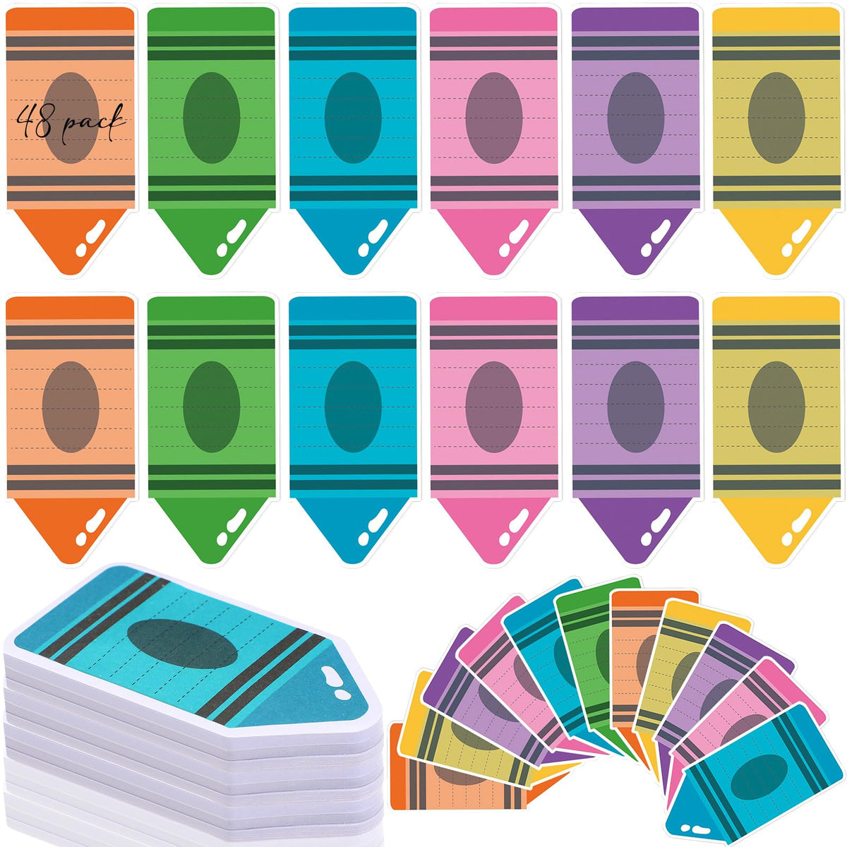 48 Pads 1440 Sheets Composition Notebook Sticky Notes Teacher Note Pads Back to School Supplies Gifts Self Adhesive Memo Pad Cute Gifts for Students Classroom