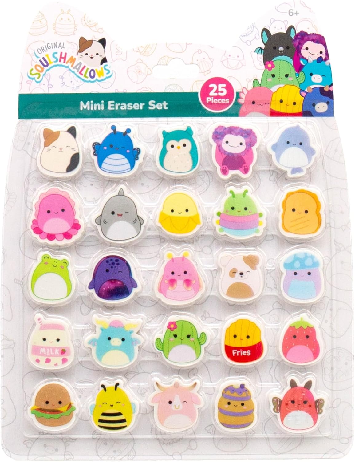 Original Squishmallows Mini Eraser Set, 25 Small Squishmallows Erasers, Cute School Supplies, Cute Stationery Supplies, Fun Office Supplies, Kids Journal Accessories, Sketch Journal Stationery