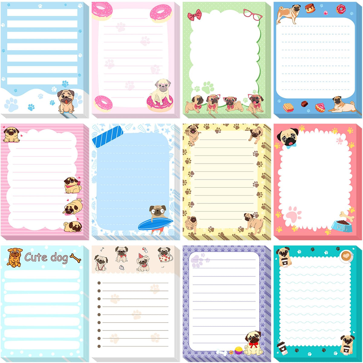 Chiisong 12 Pads Cute Sticky Notes Flower Sticky Notes
