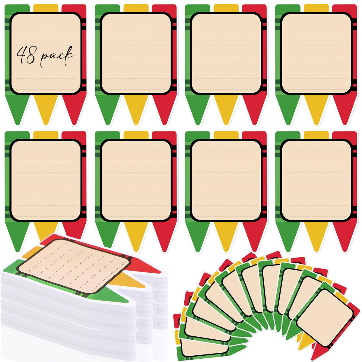 48 Pads 1440 Sheets Composition Notebook Sticky Notes Teacher Note Pads Back to School Supplies Gifts Self Adhesive Memo Pad Cute Gifts for Students Classroom