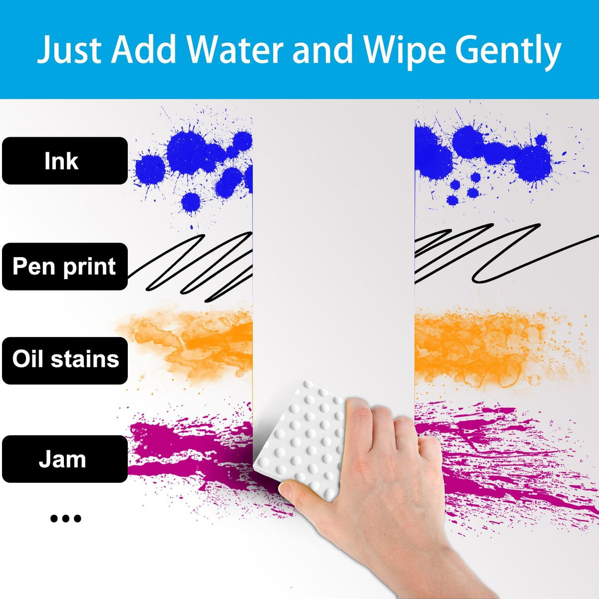 SmilinFit Magic Cleaning Erasers, Kitchen Sponge 10 Pack 2X Density Melamine Sponge Foam Pads, Multi-Functional Car Cleaning Supplies Cleaner for Kitchen, Bathroom, Shower, Window, Wall Cleaner