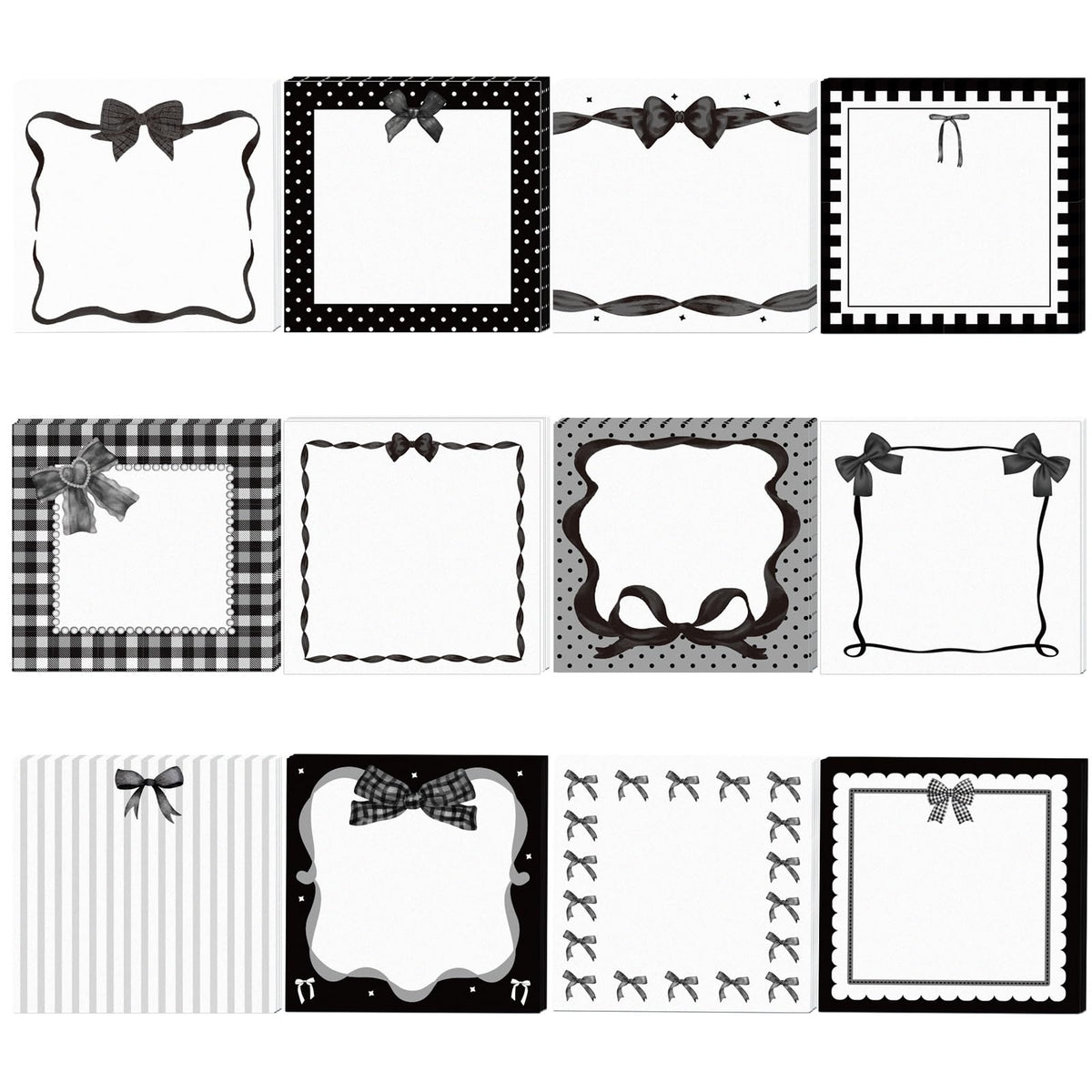Cute Cherry Square Sticky Notes Set 12 Different Designs 3x3 Inch Fun Self Adhesive Removable Notepads Notes 240 Sheets Funny Memo Pads for Kids Students School Teachers Office Supplies (Cherry)