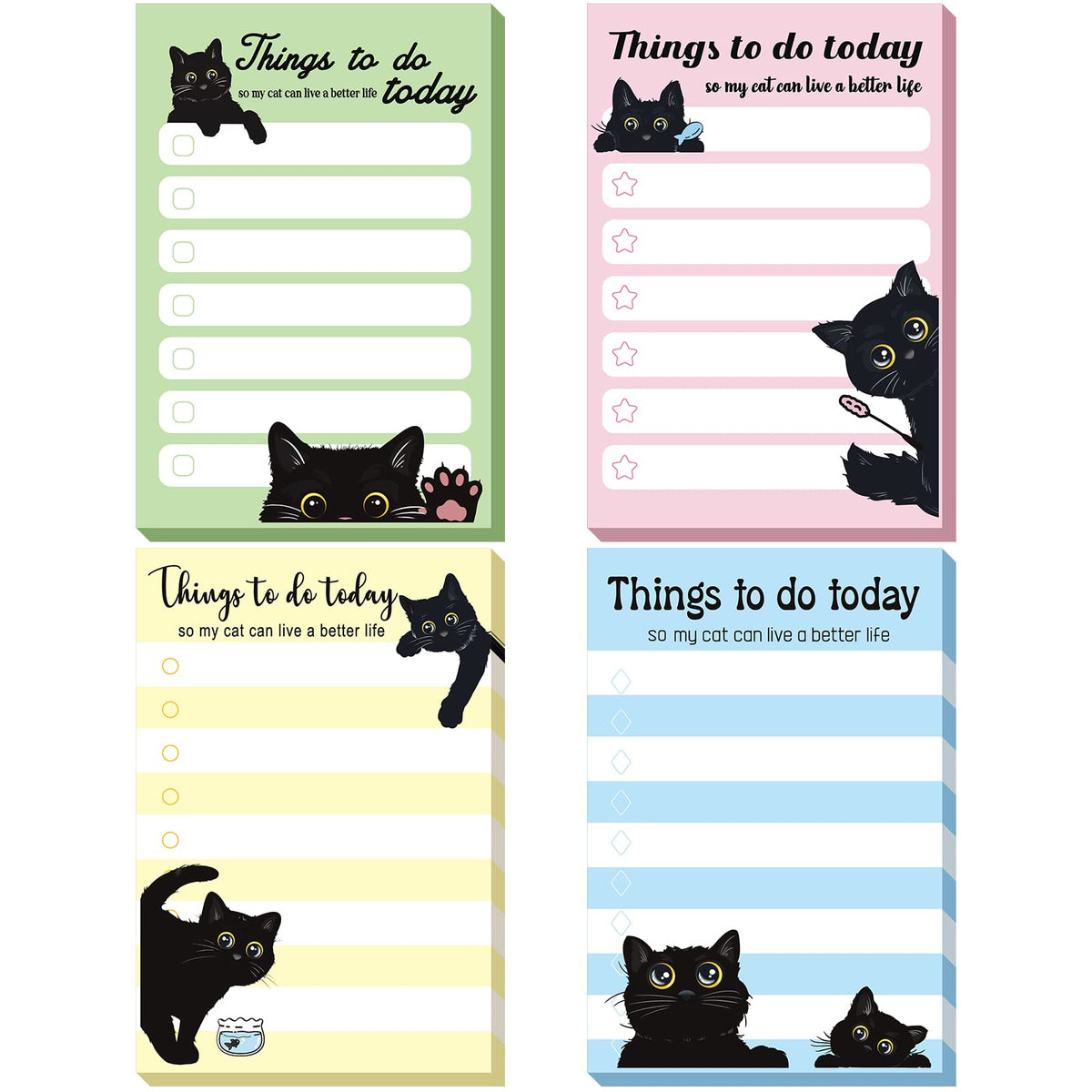 Geyee 4 Pads Chicken Sticky Notes 4" x 6" Funny Animal Sticky Notes