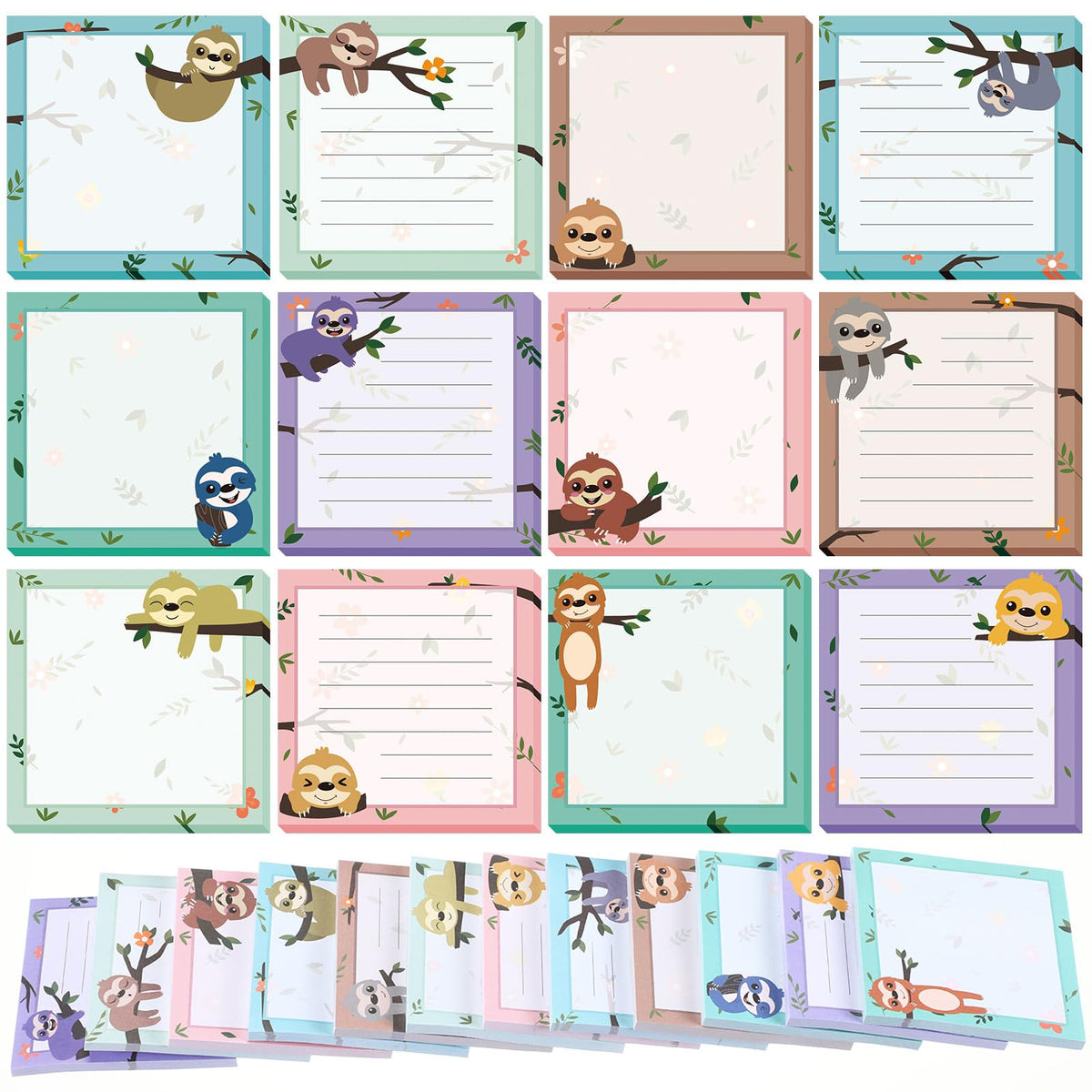 Handepo 12 Pcs Dog Sticky Notes 3"x3" Cute Puppy Vet Tech Week Gifts