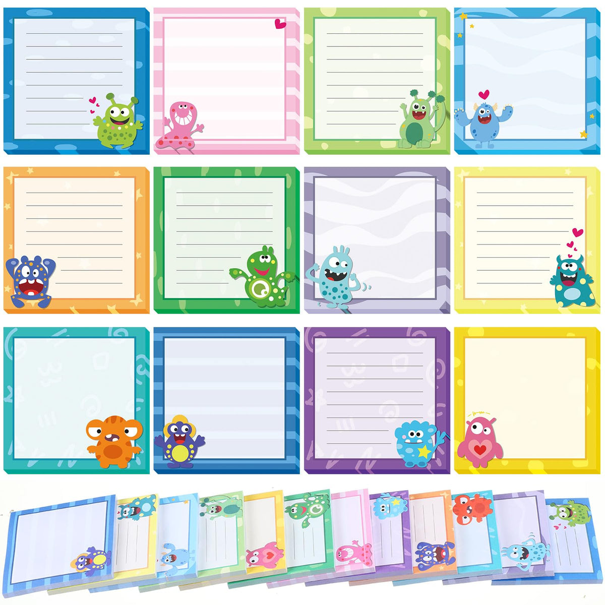 Handepo 12 Pcs Dog Sticky Notes 3"x3" Cute Puppy Vet Tech Week Gifts