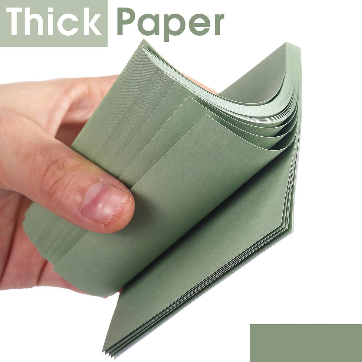 Thenshop 12 Pads Sage Green Sticky Notes 3x3 50 Sheets