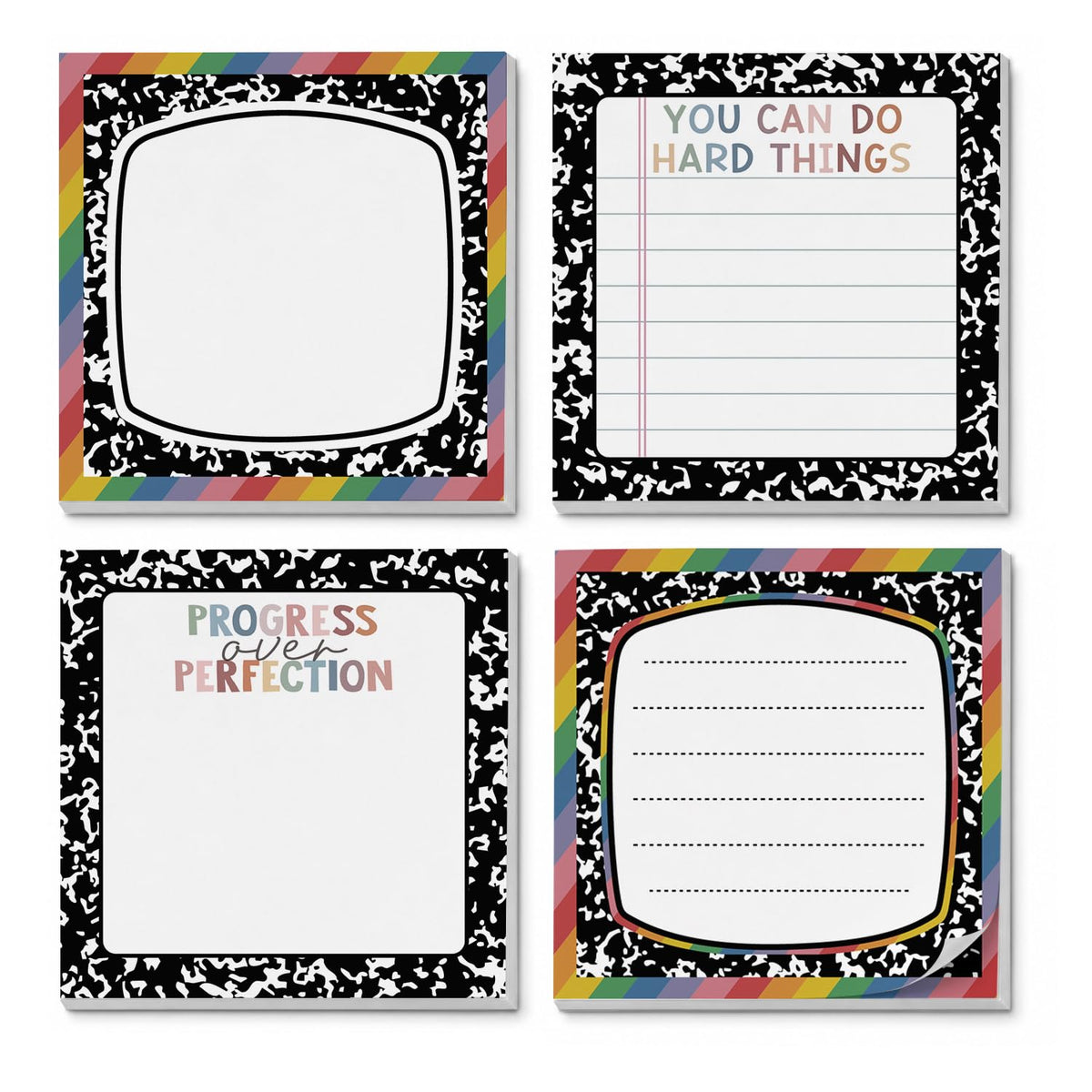 Funny Sticky Notes 3x3, Cute Goose Sticky Notes 4 Pads, Sarcastic Office Gifts Self-Stick Notepads for Work School Study