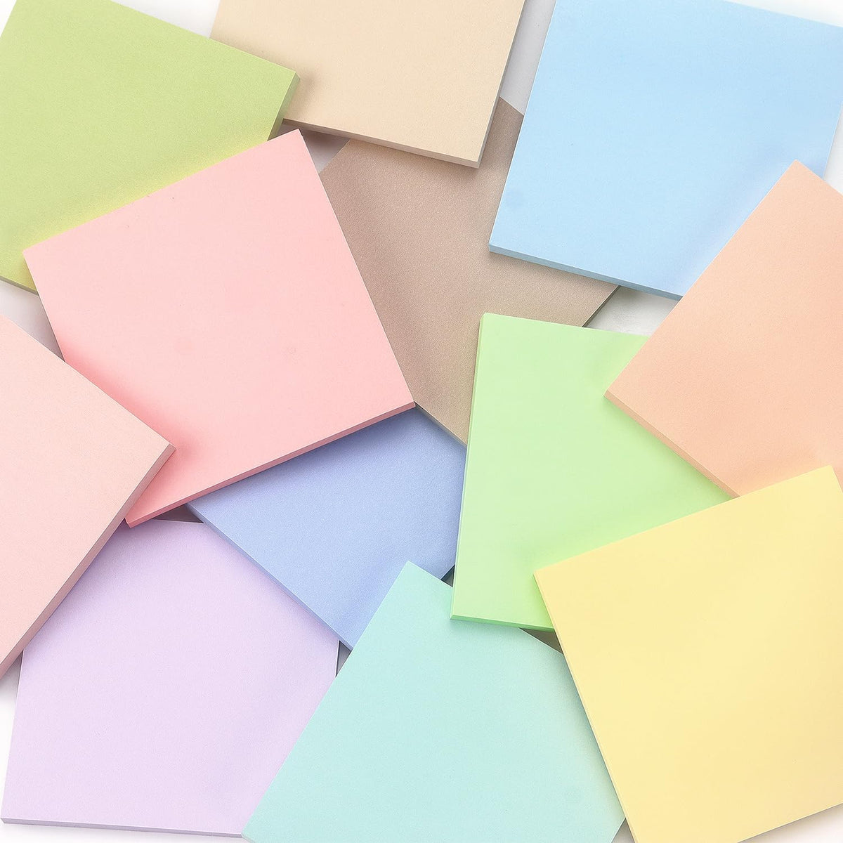 OSBOO Sticky Notes 3x3 Inch 12 Pack Pastel Colors, 50 Sheets/Pad