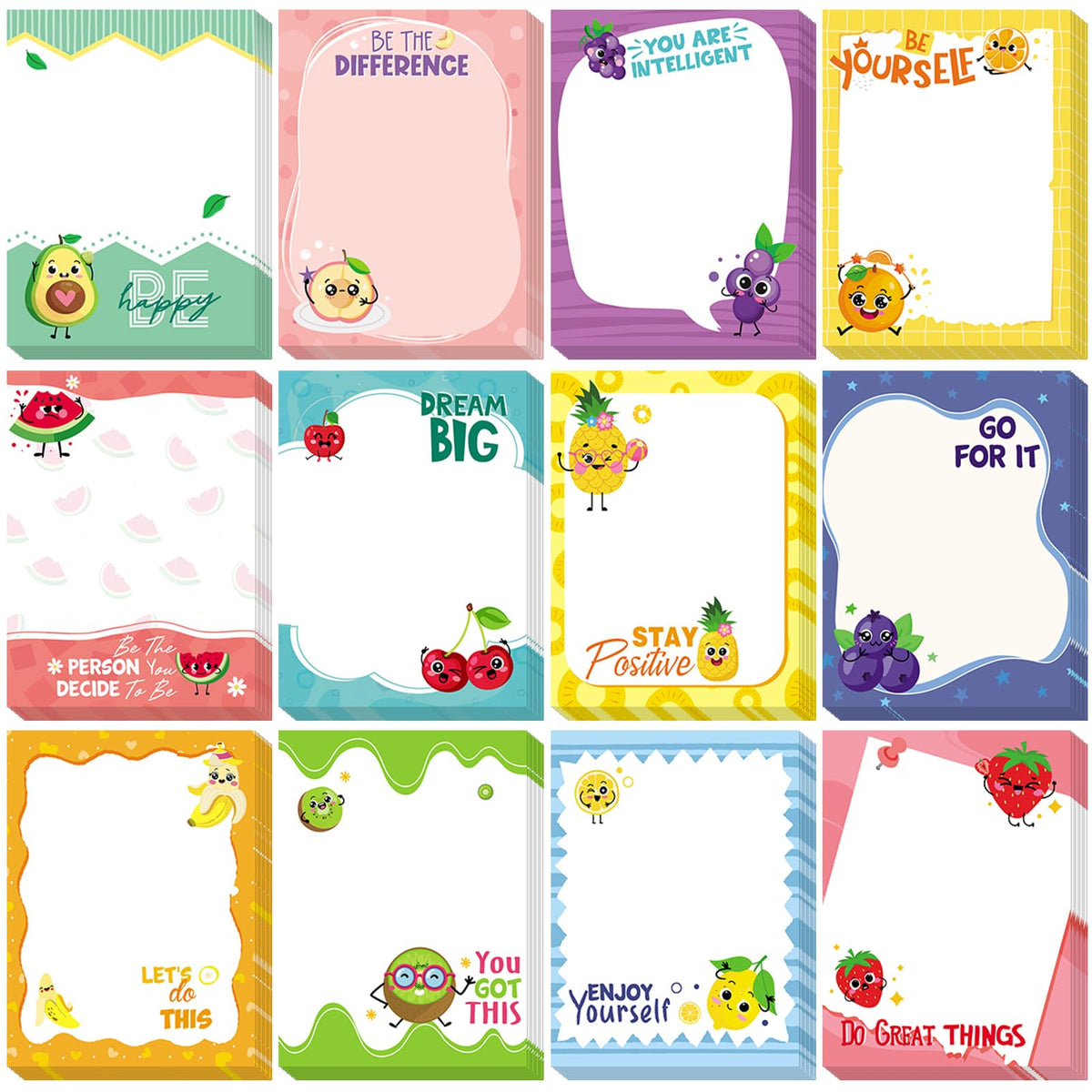 Chiisong 12 Pads Cute Sticky Notes Flower Sticky Notes