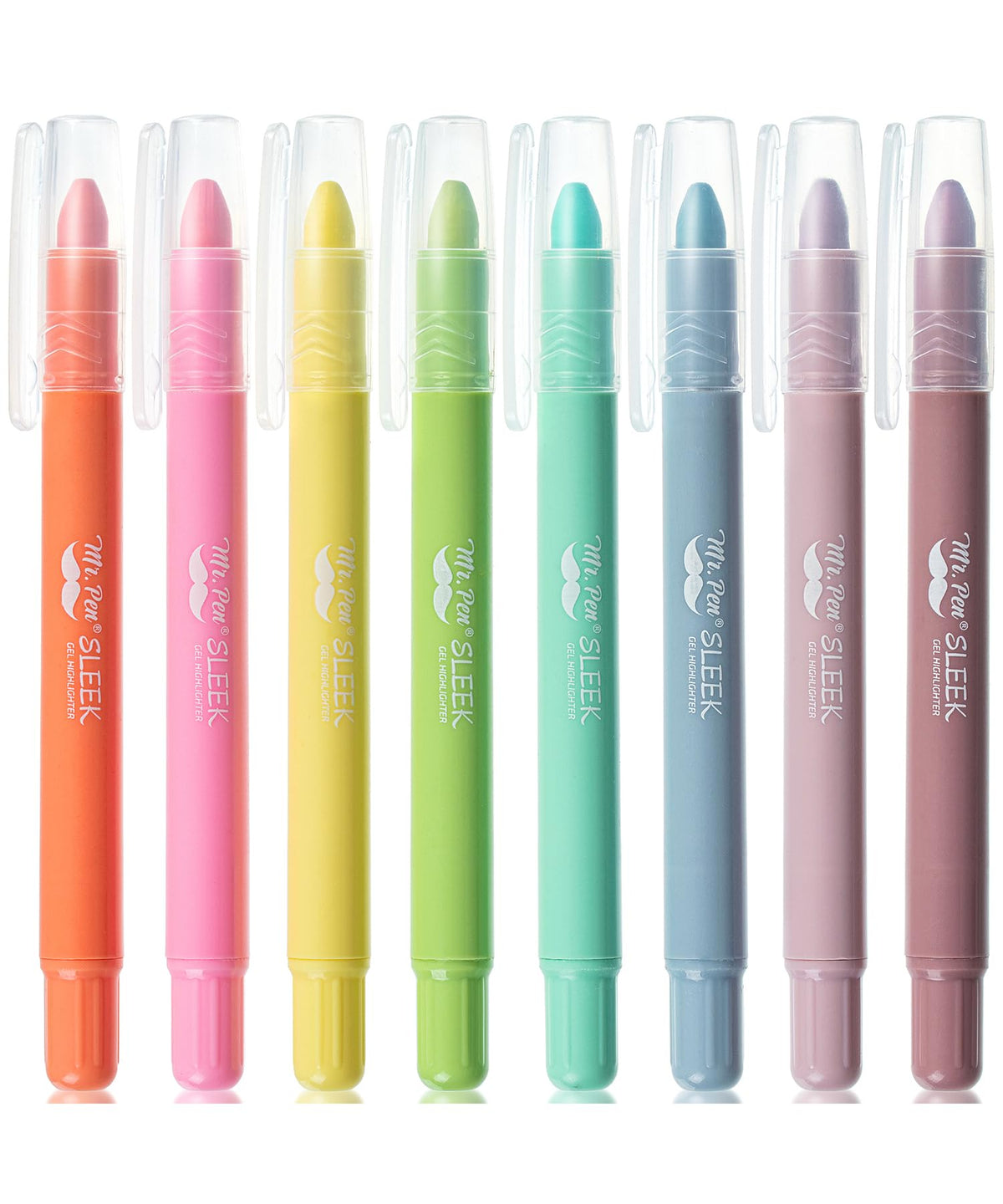 Mr. Pen- No Bleed Gel Highlighters, Vibrant Colors, 8 Pack