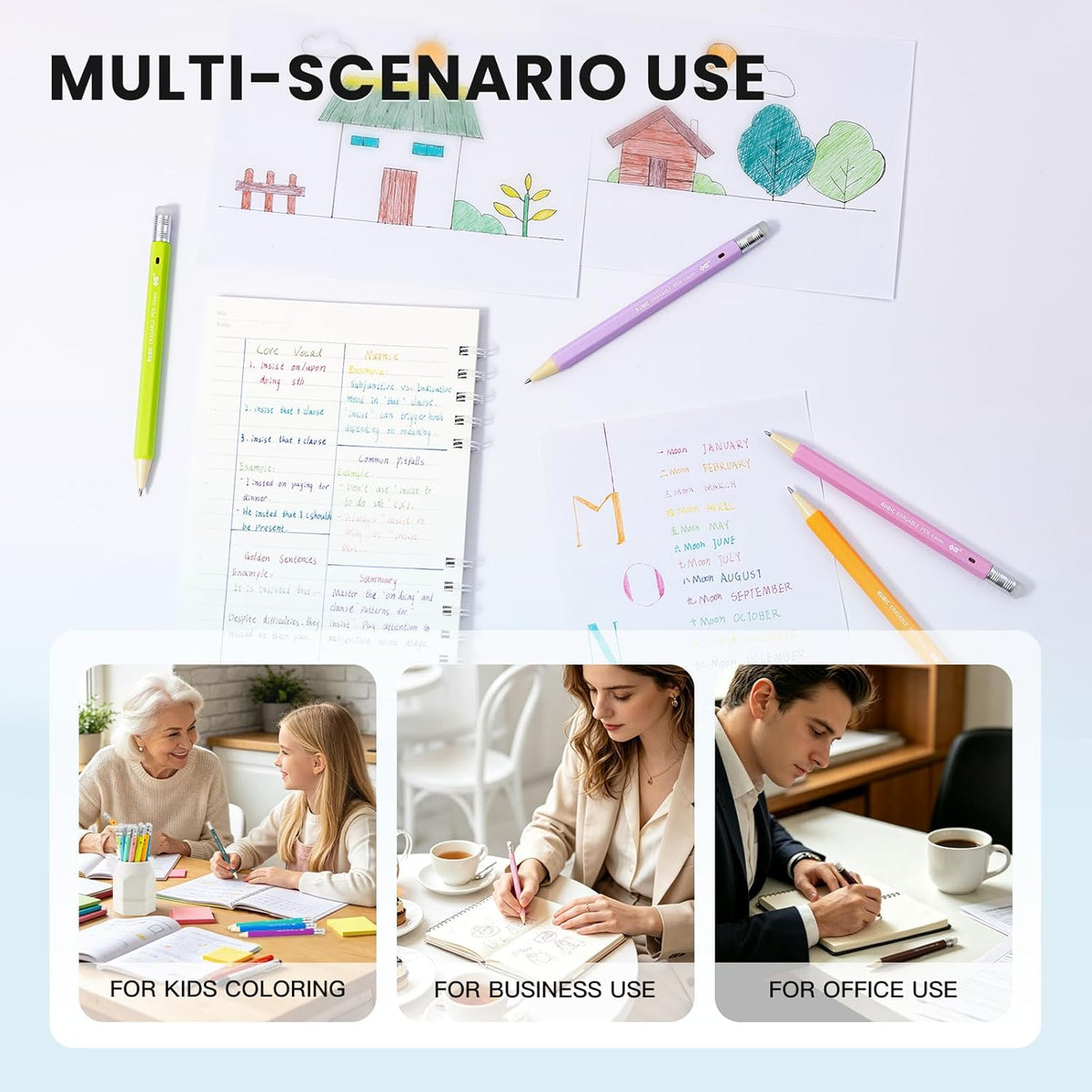 RUBIC 0.6mm Erasable Pens 9 Forest Reverie, School & Planner