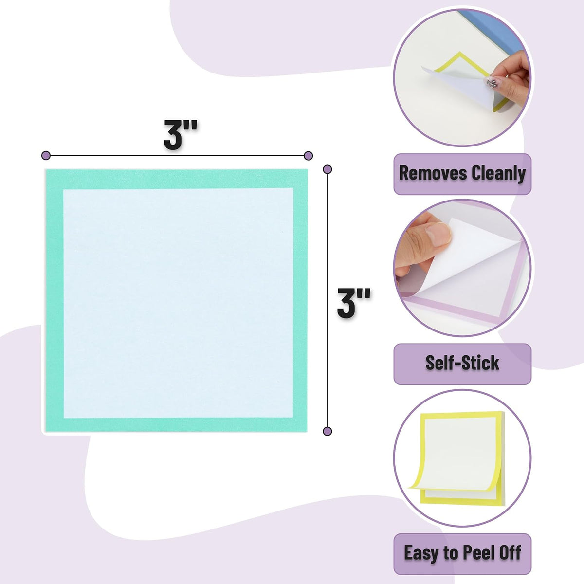 Mr. Pen- Bulk Sticky Notes, 3"x3", 12 Pads, 60 Sheets/Pad, 720 Sheets