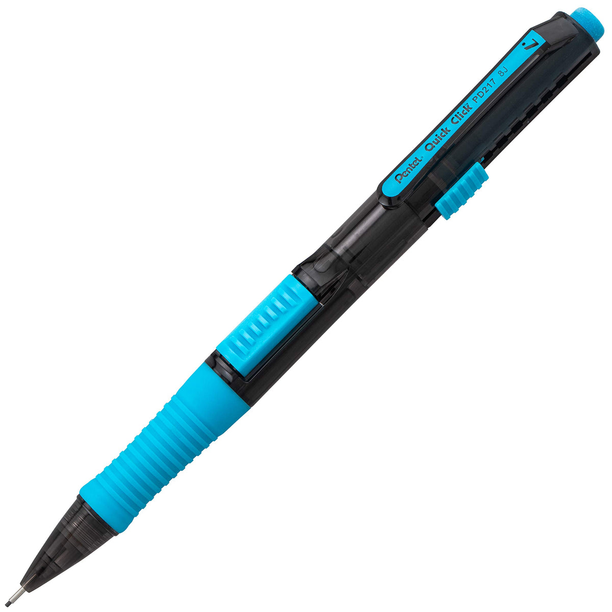 Pentel Quick Click Pop Mechanical Pencil, (0.7mm), Medium, 2 Eraser Refills, Pack of 4 (PD217ALEBP4)