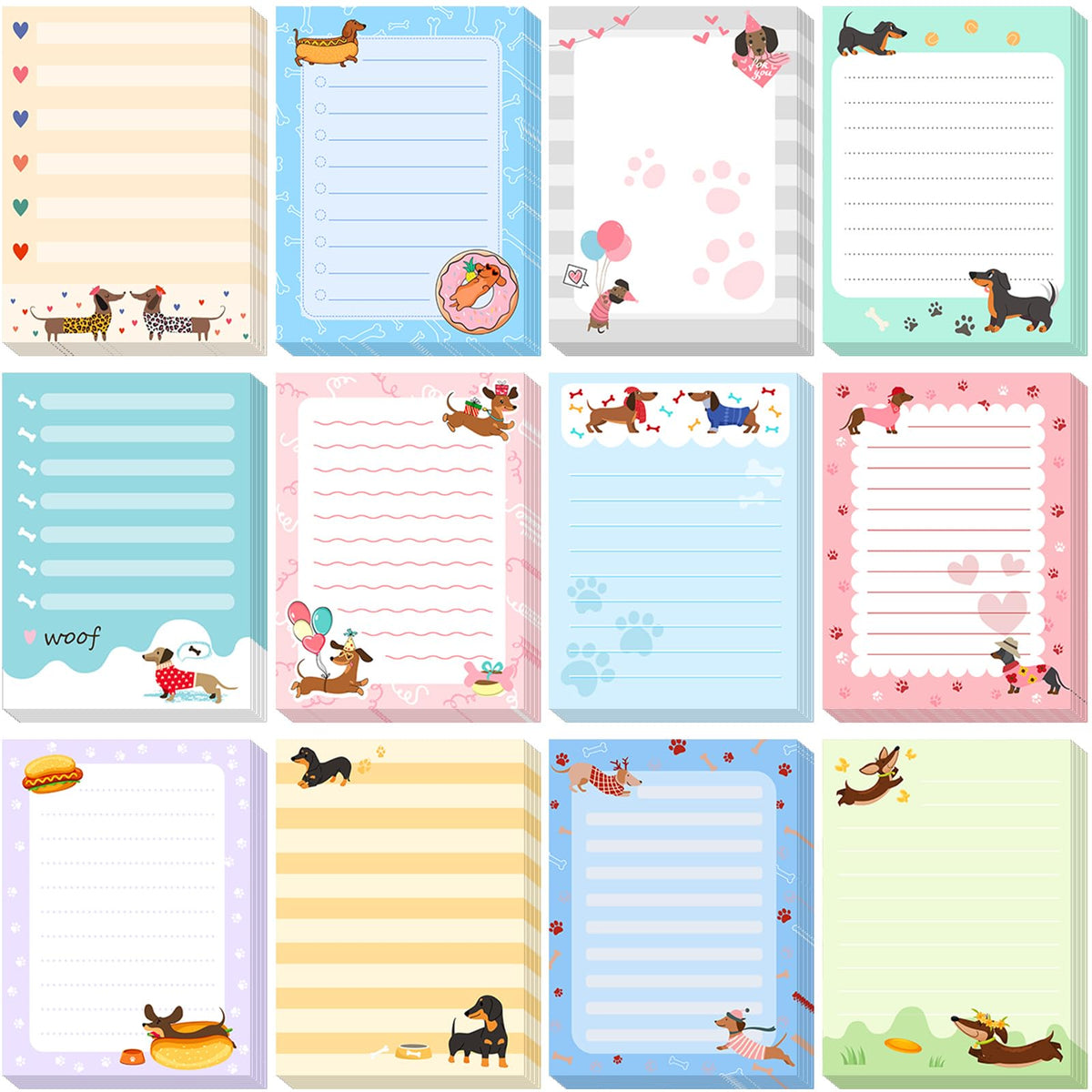Chiisong 12 Pads Cute Sticky Notes Flower Sticky Notes