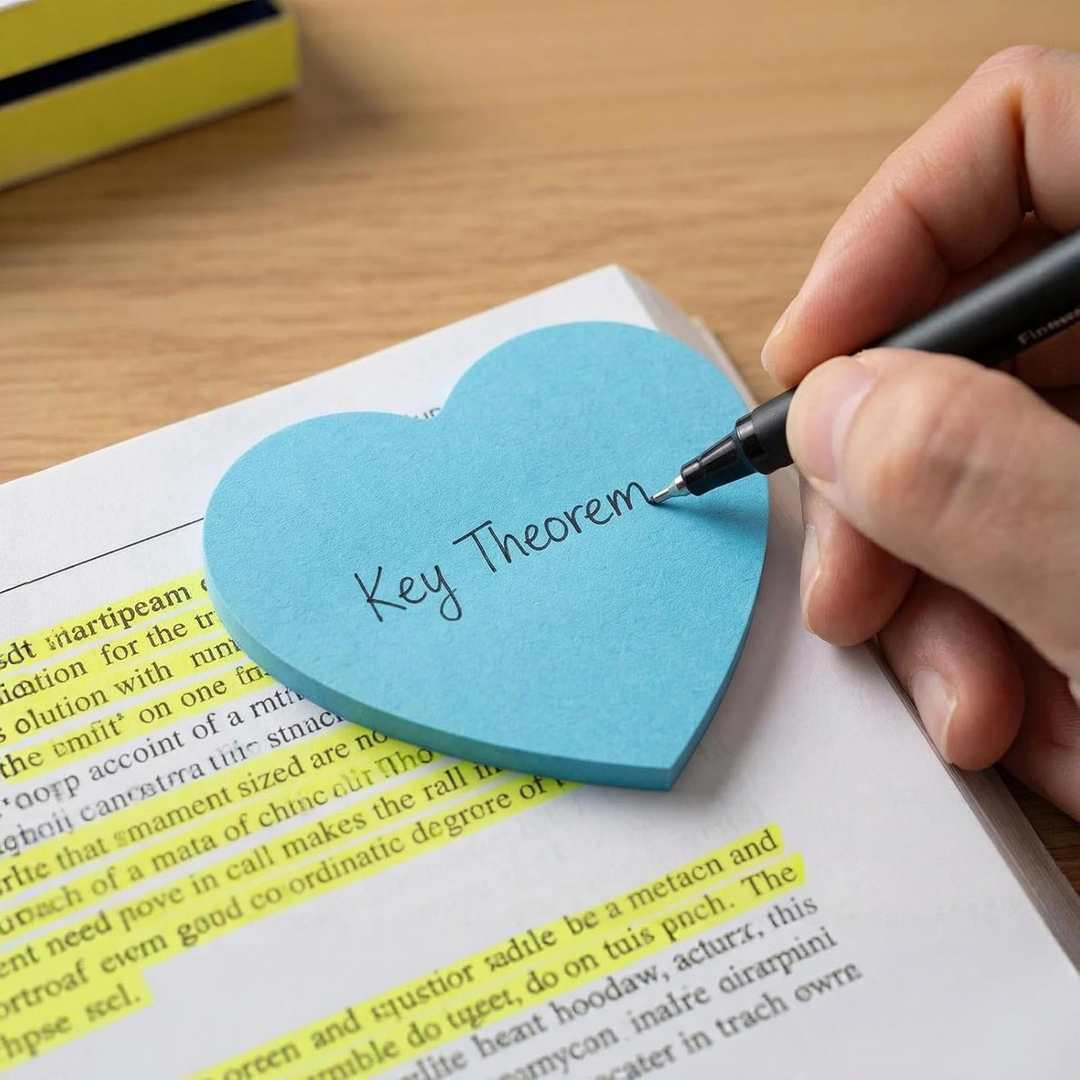 Heart Shaped Sticky Notes 3x3 in, 8 Color Bright Colorful Pads