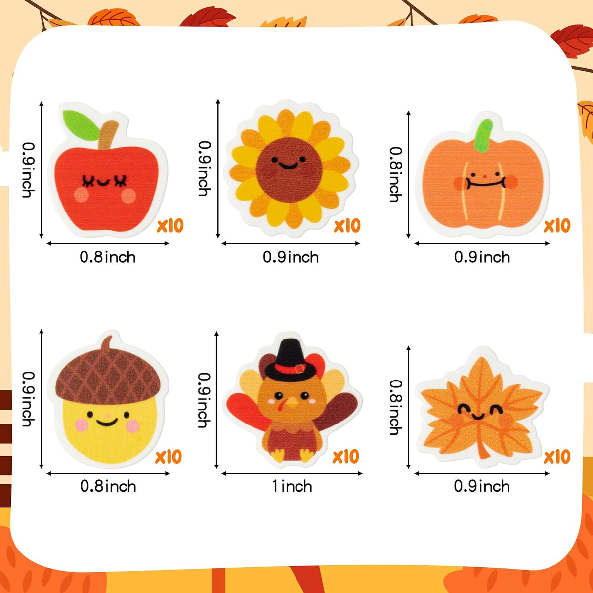 Yopyame 60Pcs Fall Mini Eraser for Kids Bulk Assorted Novelty Maple Leaf Pumpkin Pencil Eraser Cute Puzzle Erasers Desk Pet School Classroom Prizes Student Homework Rewards Gift Filling Party Favors