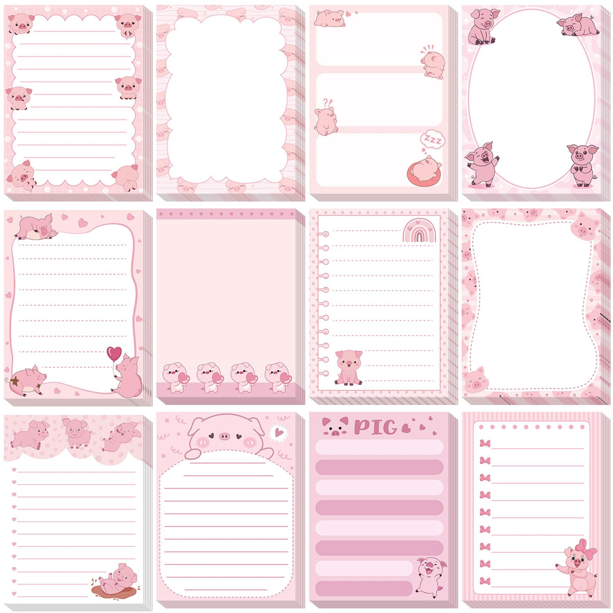 Chiisong 12 Pads Cute Sticky Notes Flower Sticky Notes