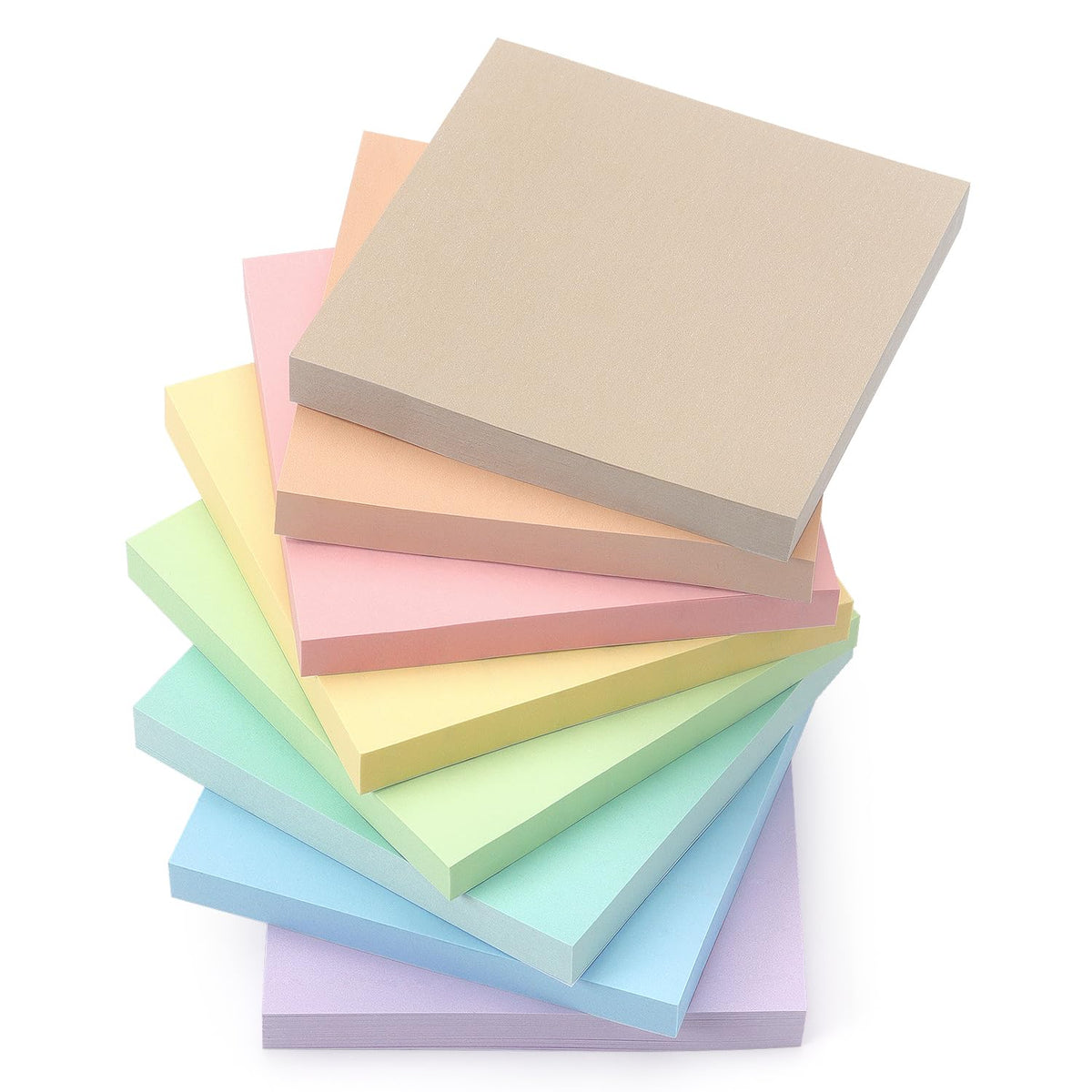 OSBOO Sticky Notes 3x3 Inch 12 Pack Pastel Colors, 50 Sheets/Pad