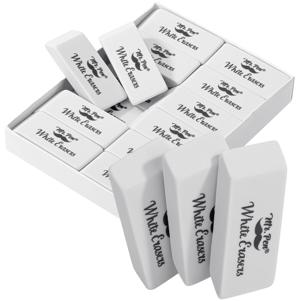 Mr. Pen- Pink Pencil Eraser, 12 Pack