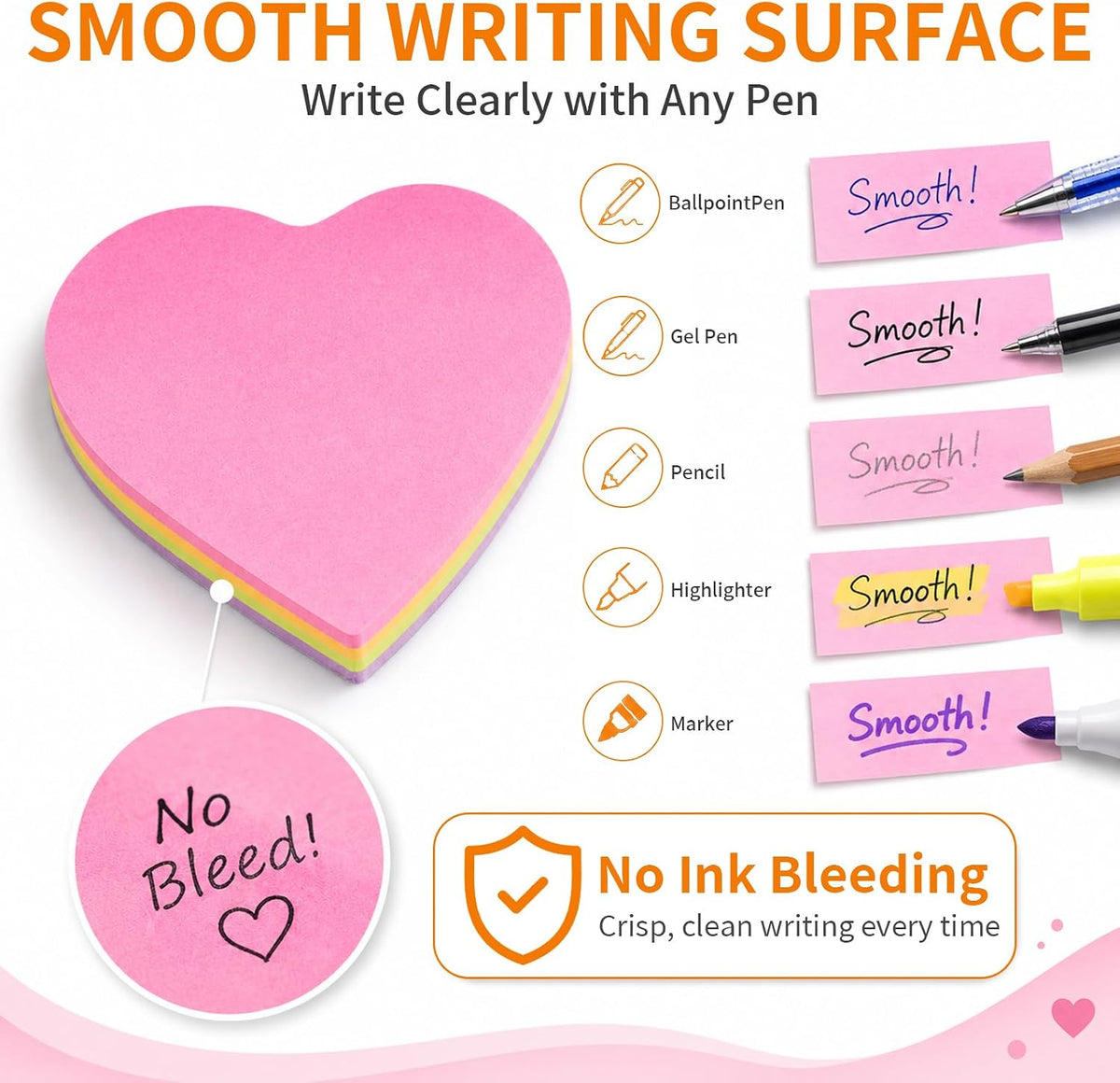 Shaped Sticky Notes-12 Pads, Cute Sticky Notes 3 x 3, Self-Stick Note Pads