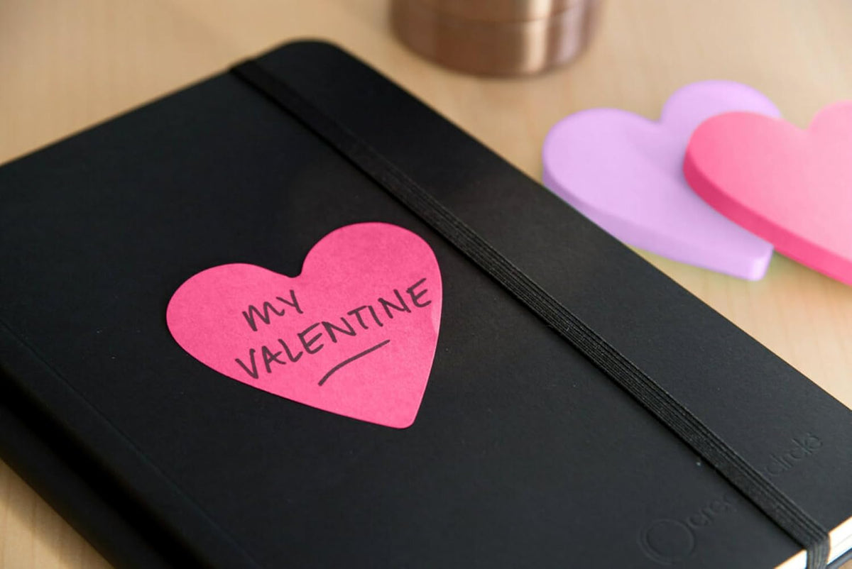 Post-it Sticky Notes, Heart, 2.6 x 2.6 in, 2 Pads, 75 Sheets Per Pad