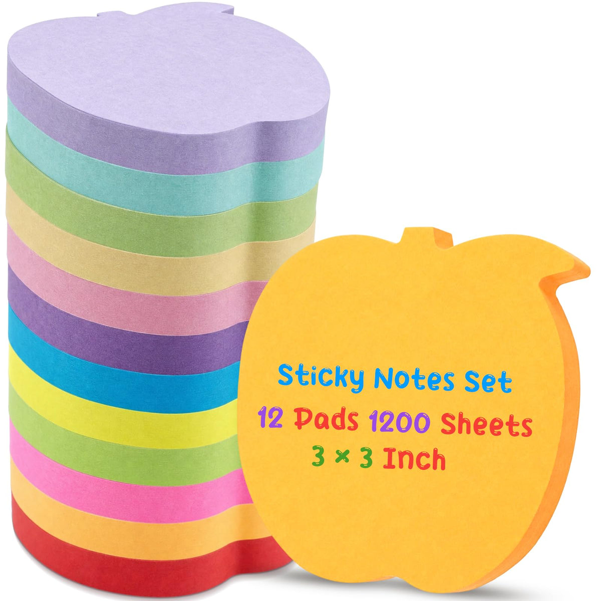 Leinuosen 12 Pack Flower Sticky Notes Bulk 3 Inch, 100 Sheets/Pad