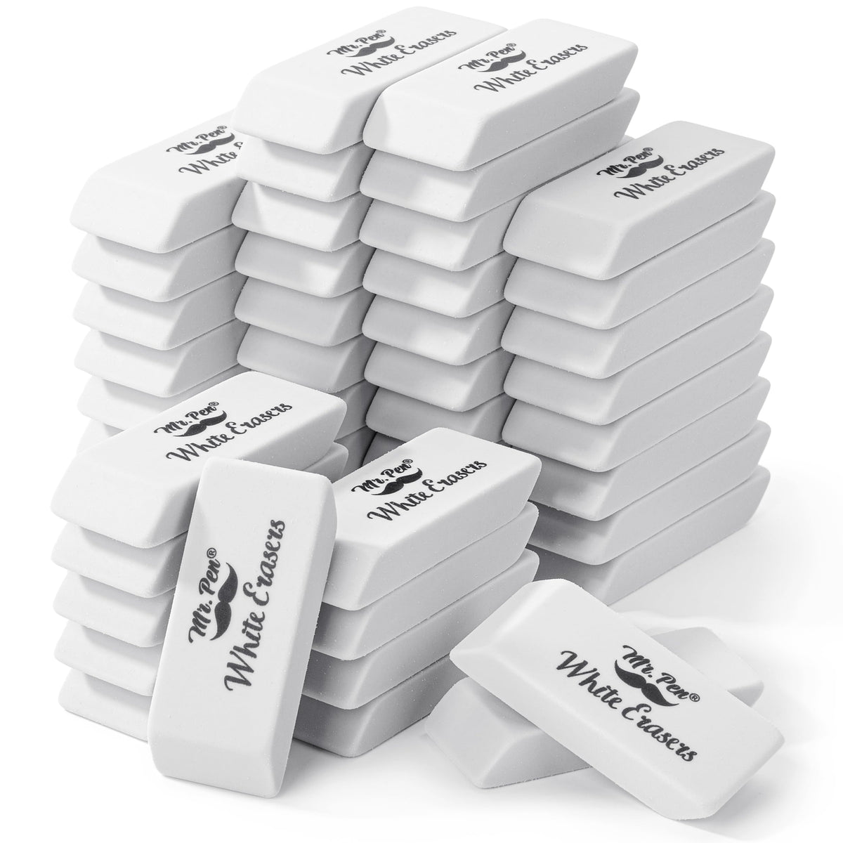 Mr. Pen- Pencil Eraser, 12 Pack, Pastel Colors